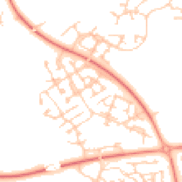 Daytime road noise heatmap for MK10 9TR