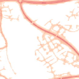 Daytime road noise heatmap for MK10 9UY