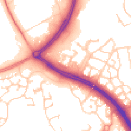 Daytime road noise heatmap for MK10 9WJ