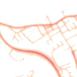 Daytime road noise heatmap for MK13 0BQ