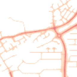Daytime road noise heatmap for MK13 0DS