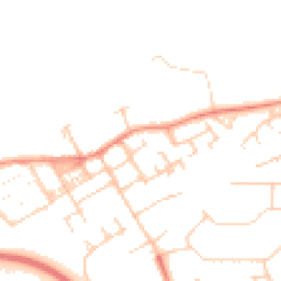 Daytime road noise heatmap for MK13 0EY