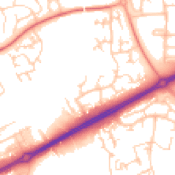 Daytime road noise heatmap for MK13 0PJ