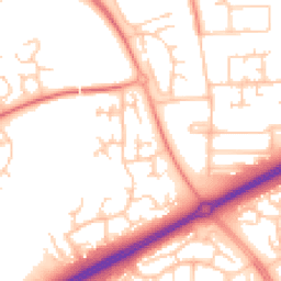 Daytime road noise heatmap for MK13 0PU