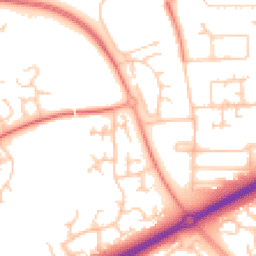 Daytime road noise heatmap for MK13 0QA