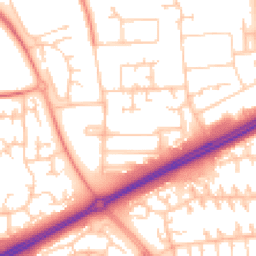 Daytime road noise heatmap for MK13 7DQ