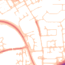 Daytime road noise heatmap for MK13 7GA