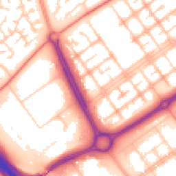 Daytime road noise heatmap for MK13 8BF