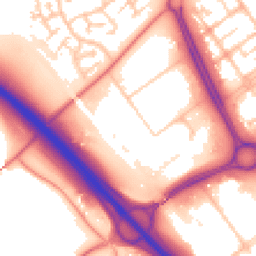 Daytime road noise heatmap for MK13 8LD
