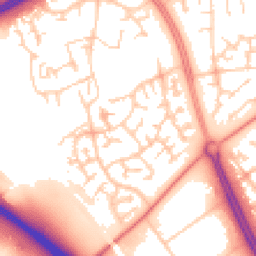 Daytime road noise heatmap for MK13 9BE