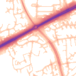 Daytime road noise heatmap for MK13 9DG