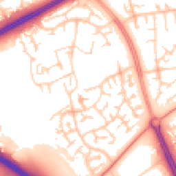 Daytime road noise heatmap for MK13 9EJ