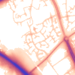 Daytime road noise heatmap for MK13 9EX
