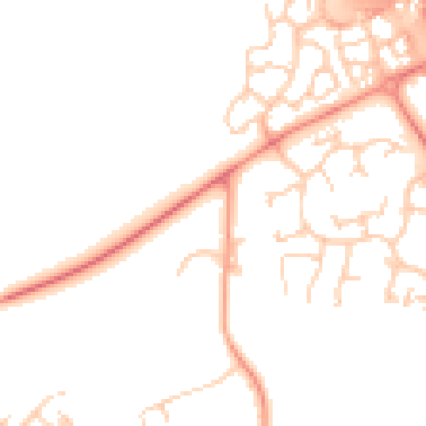 Daytime road noise heatmap for MK14 5AR
