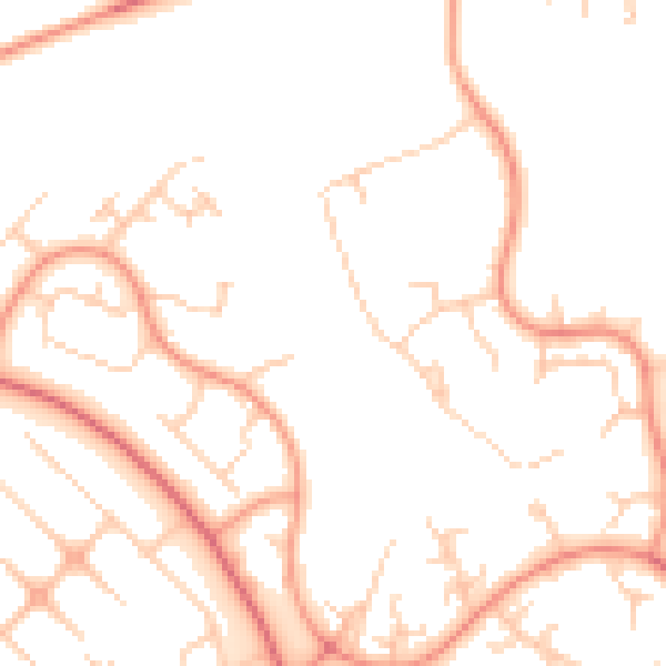 Daytime road noise heatmap for MK14 5BG