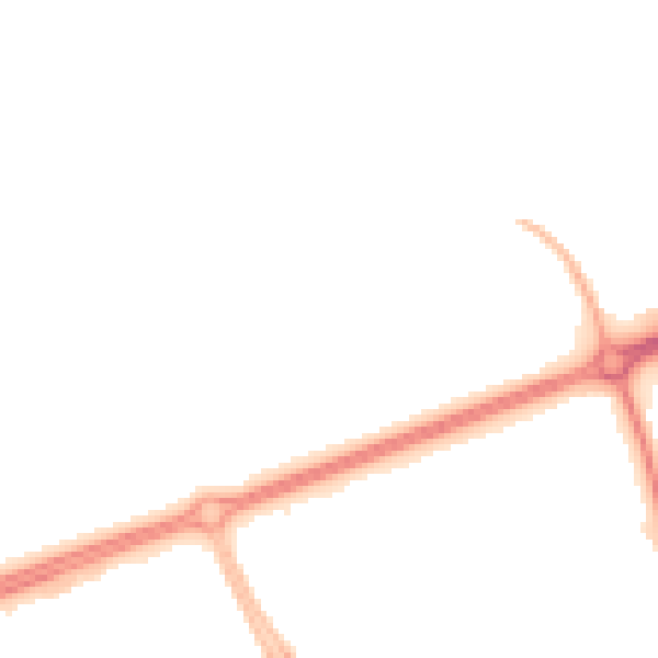 Night-time road noise heatmap for MK14 5DG