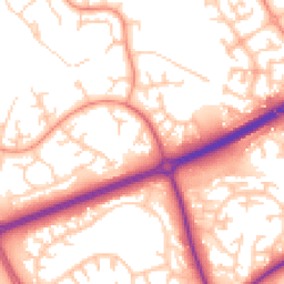 Daytime road noise heatmap for MK14 5ES