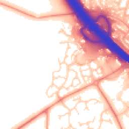 Daytime road noise heatmap for MK14 5FB