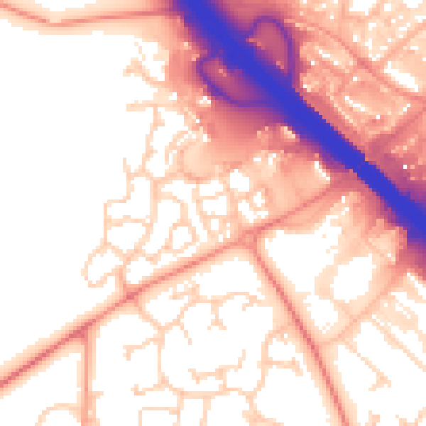 Daytime road noise heatmap for MK14 5FG