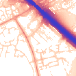 Daytime road noise heatmap for MK14 5FJ