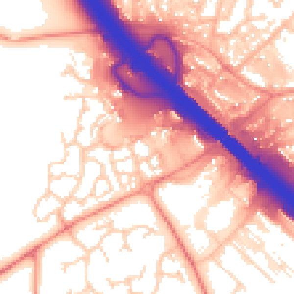 Daytime road noise heatmap for MK14 5FP