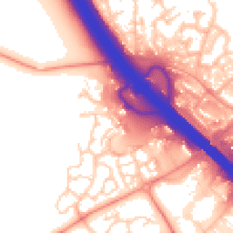 Daytime road noise heatmap for MK14 5GD