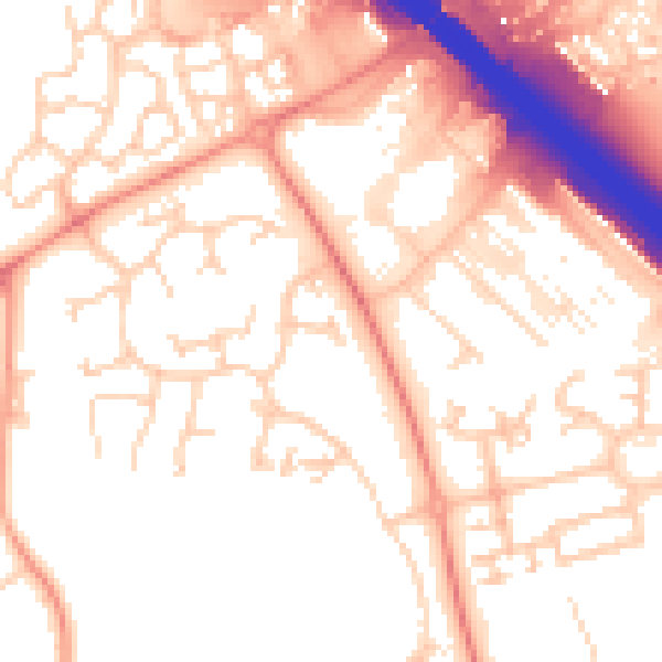 Daytime road noise heatmap for MK14 5JP