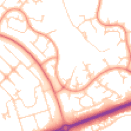 Daytime road noise heatmap for MK14 5LD