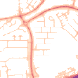 Daytime road noise heatmap for MK14 6AL