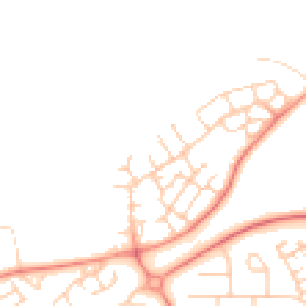 Daytime road noise heatmap for MK14 6FP