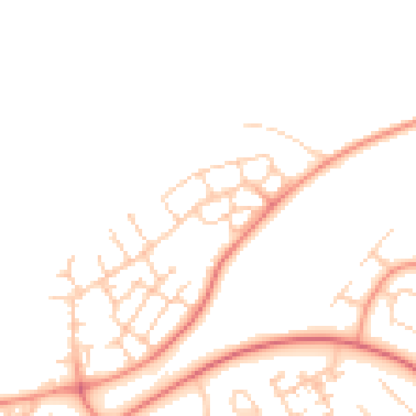Daytime road noise heatmap for MK14 6GT