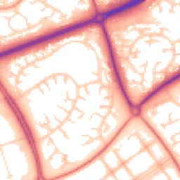 Daytime road noise heatmap for MK14 6HU