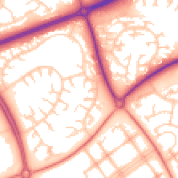 Daytime road noise heatmap for MK14 6JW