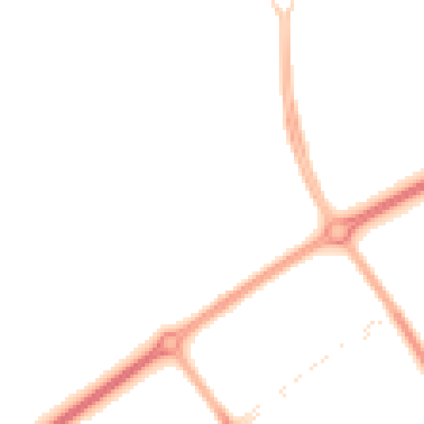 Night-time road noise heatmap for MK14 7AT
