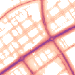 Daytime road noise heatmap for MK14 7BH