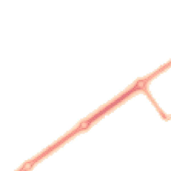 Night-time road noise heatmap for MK14 7DB