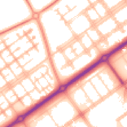 Daytime road noise heatmap for MK14 7DG