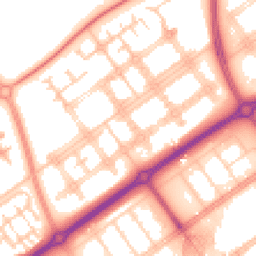 Daytime road noise heatmap for MK14 7DJ