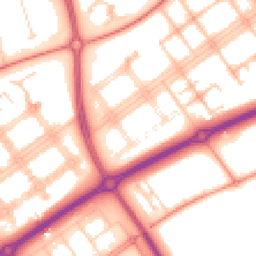 Daytime road noise heatmap for MK14 7LE