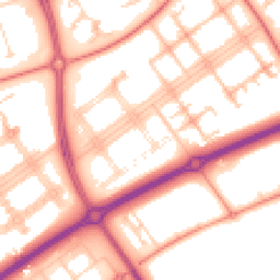 Daytime road noise heatmap for MK14 7LF