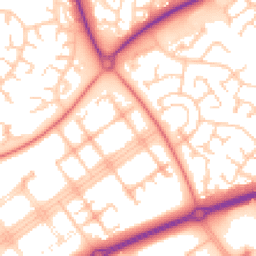 Daytime road noise heatmap for MK14 7PT