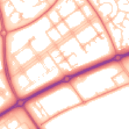Daytime road noise heatmap for MK14 7RL