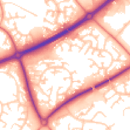 Daytime road noise heatmap for MK15 8AU