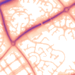 Daytime road noise heatmap for MK15 9AT