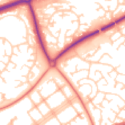 Daytime road noise heatmap for MK15 9BN