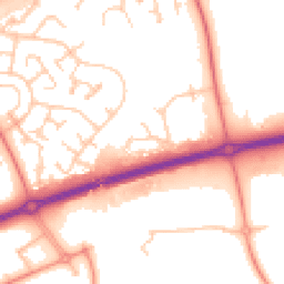 Daytime road noise heatmap for MK15 9EL