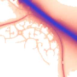 Daytime road noise heatmap for MK15 9LS