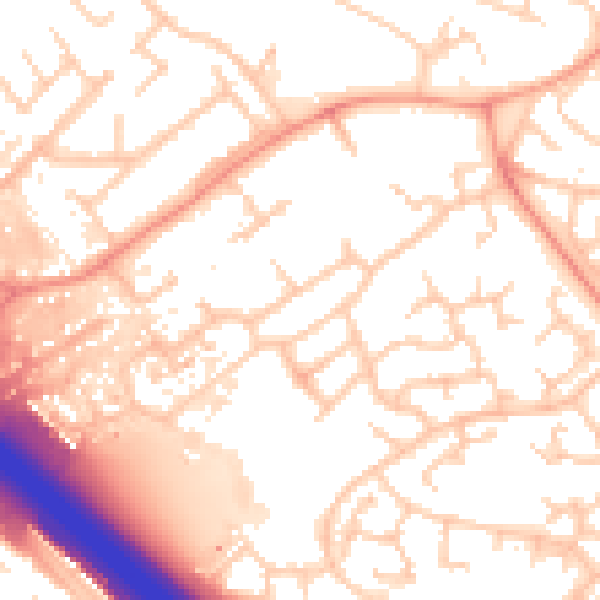 Daytime road noise heatmap for MK16 0AR