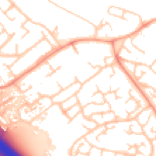 Daytime road noise heatmap for MK16 0AS