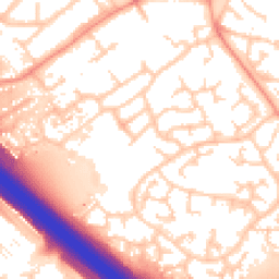 Daytime road noise heatmap for MK16 0BW